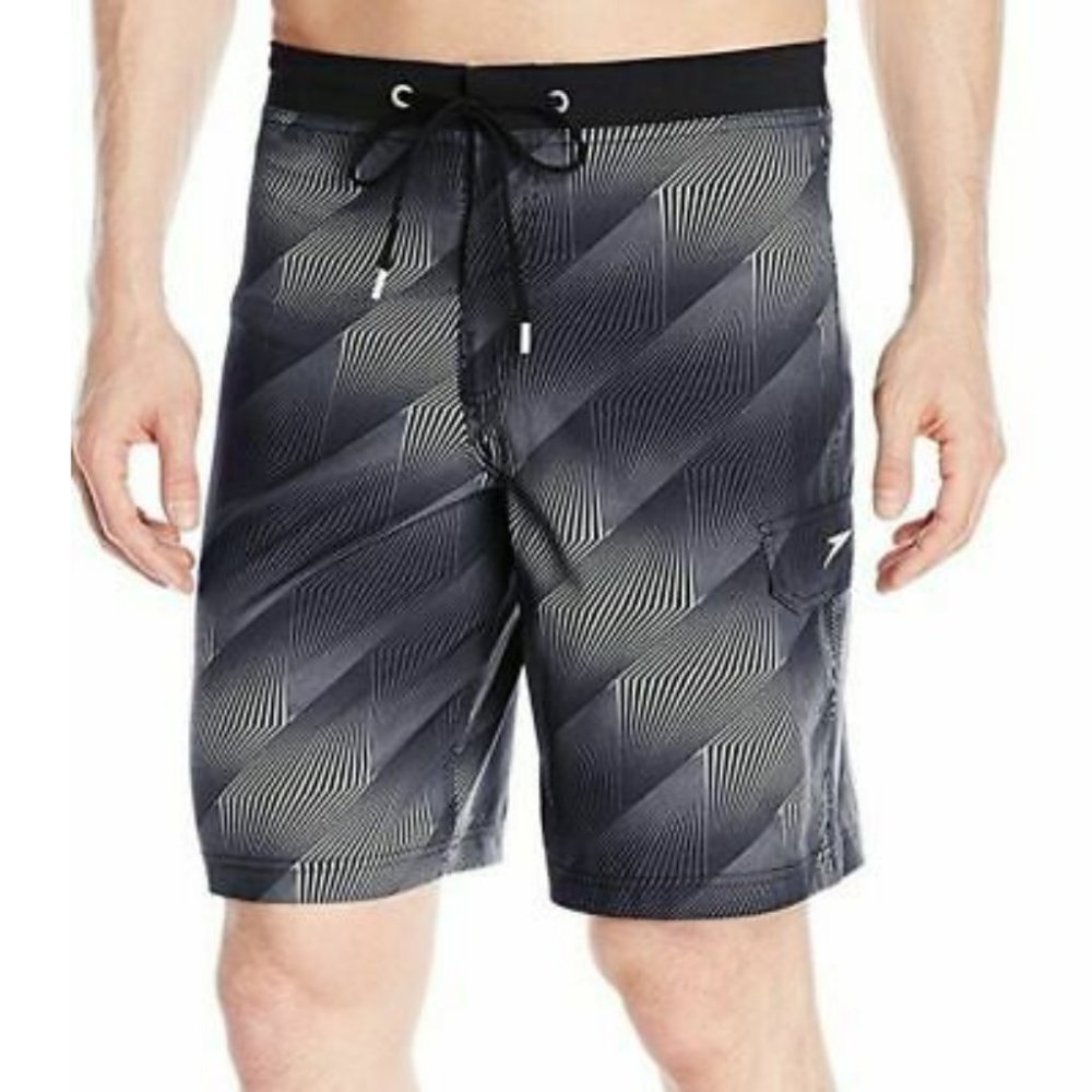 New Speedo Mens Crosswise Geo Boardshort Workout